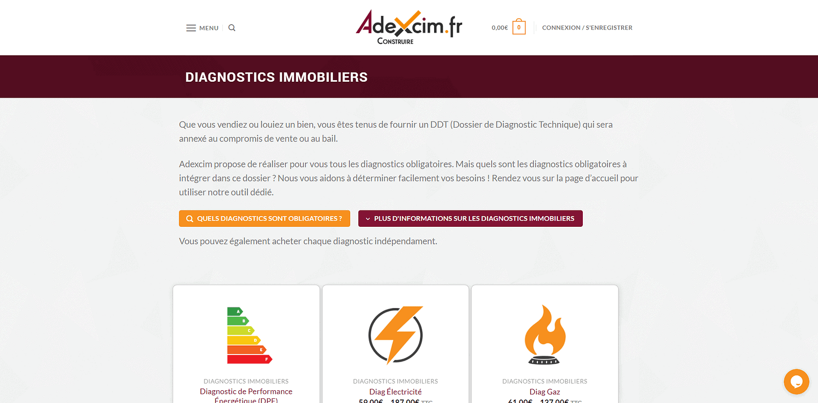Site internet - Projet Adexcim